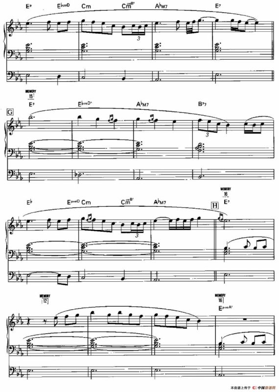 阿里郎（双排键电子琴谱）