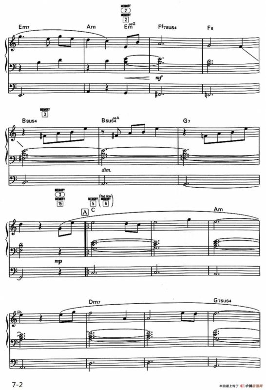 世界的盟约（双排键电子琴谱）