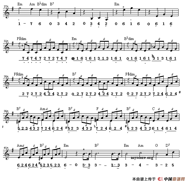 月光奏鸣曲（线简谱混排版）