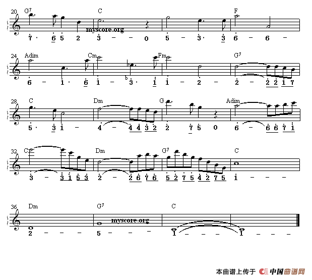 圣母颂（双谱式电子琴谱）