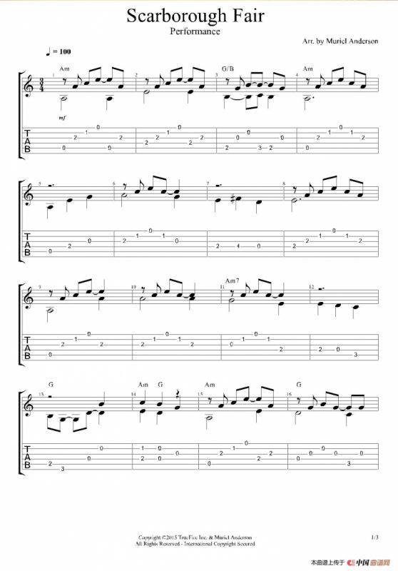 Scarborough Fair （古典吉他）