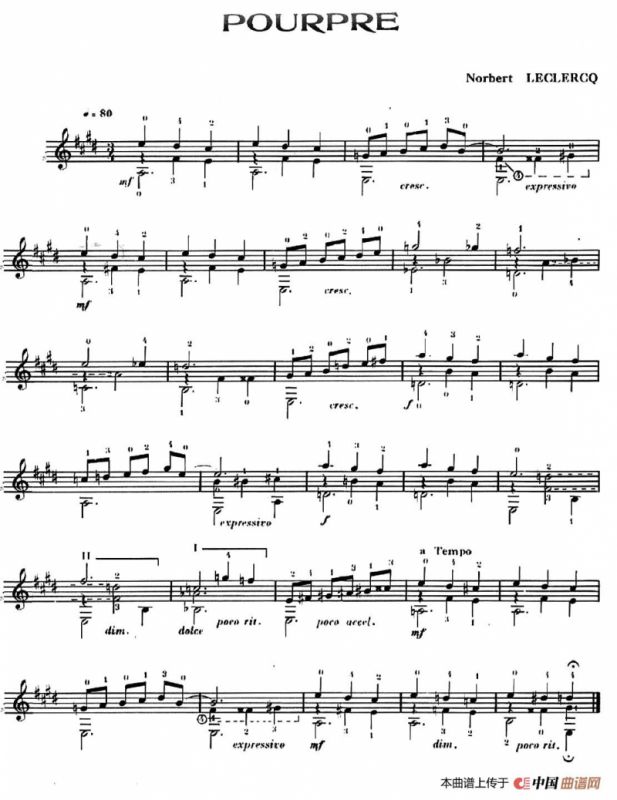 Six Couleurs-2（古典吉他）