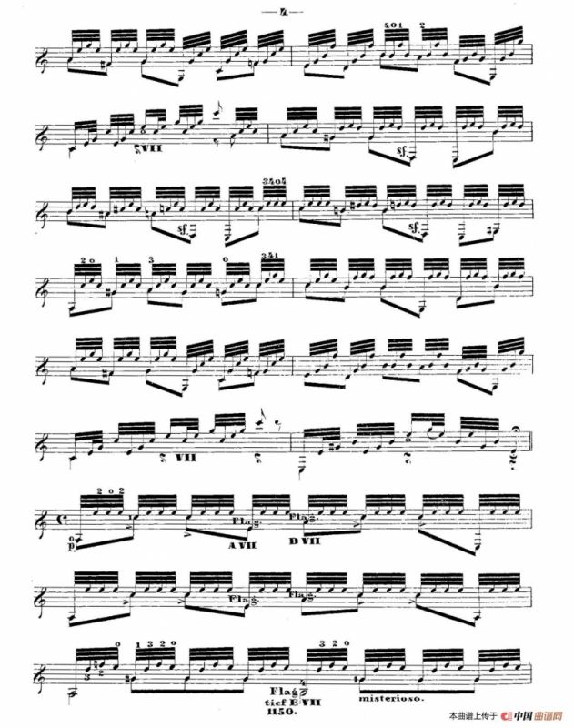 梅尔兹-—韦伯主题变奏随想曲 Op.50（古典吉他）