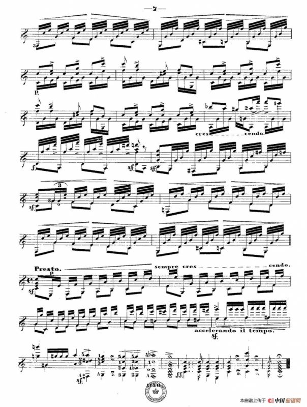 梅尔兹-—韦伯主题变奏随想曲 Op.50（古典吉他）