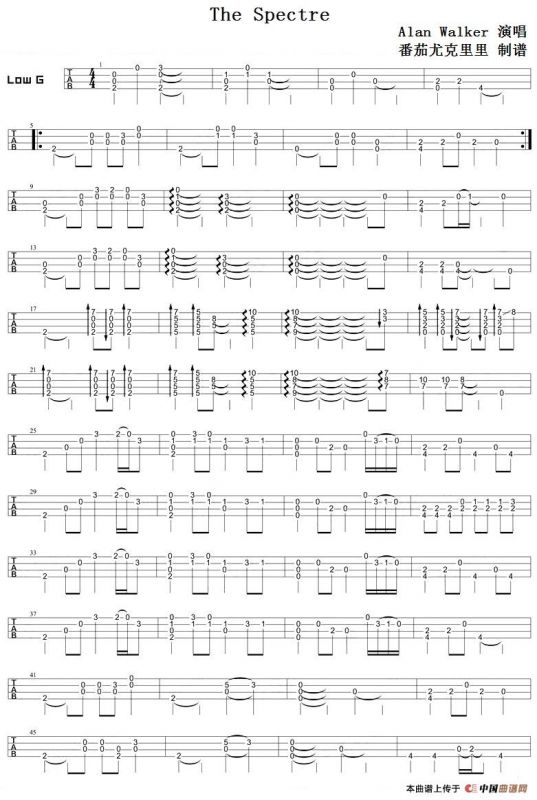 The Spectre（尤克里里指弹谱）