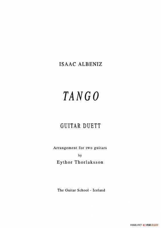Tango(Guitar Duett)（古典吉他）