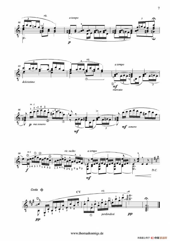 Serenata Espanola Op.181(Besser bekannt als Cadiz der Suite espanola op.47)（古典吉他）