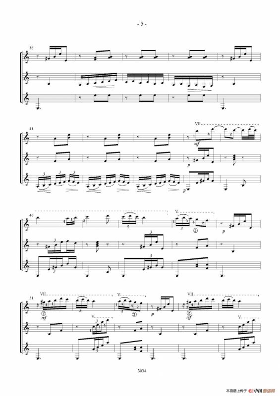 Rumores de la Caleta(Guitar TRIO)（古典吉他）