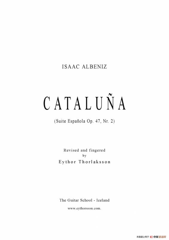 Op.47 Nr.2 Suite Espanola(Canaluna)（古典吉他）