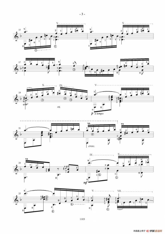 Mallorca(Barcarola Op.202)（古典吉他）