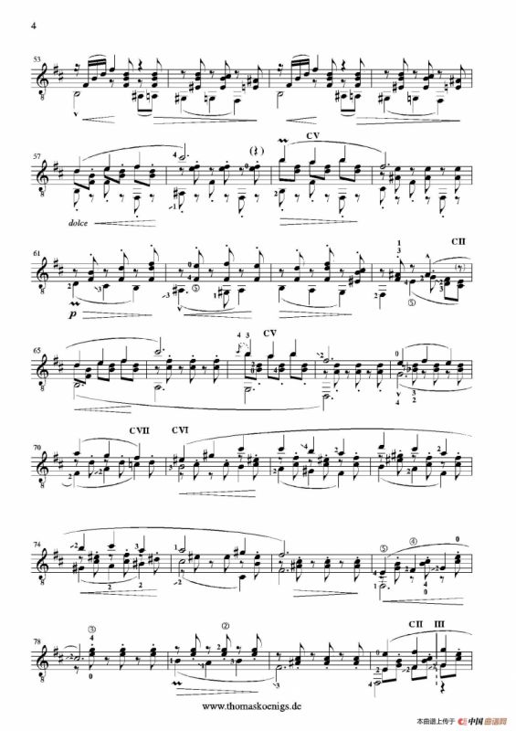 Cordoba op.232 NO.4（古典吉他）