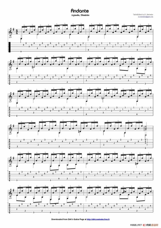 aguado andante 3（古典吉他）