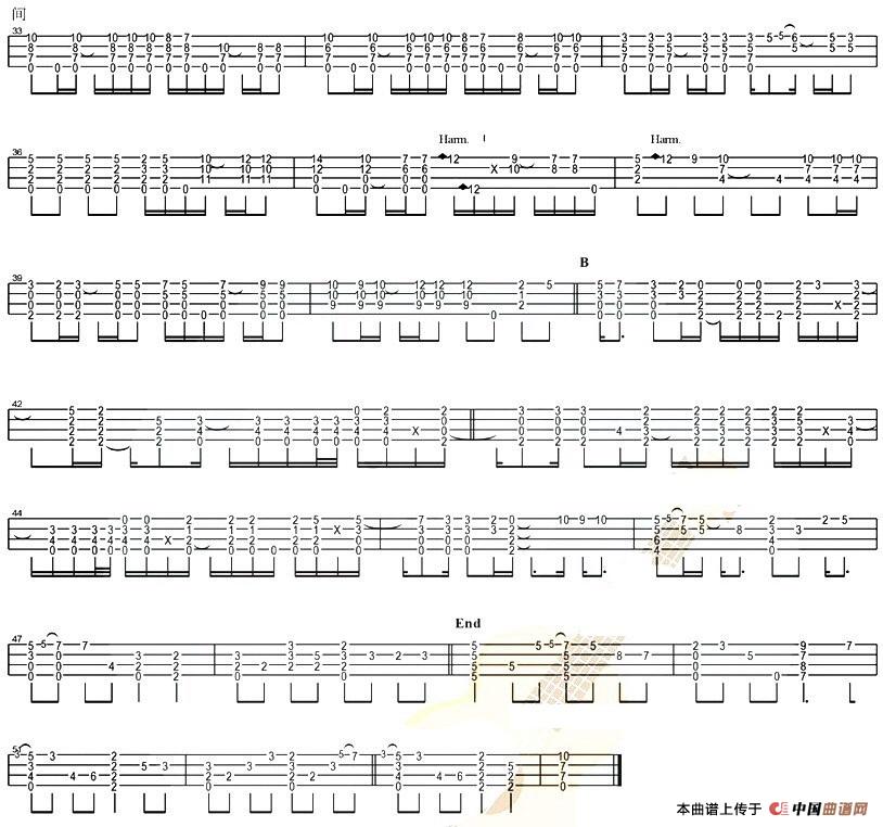 我不愿让你一个人（尤克里里指弹谱）