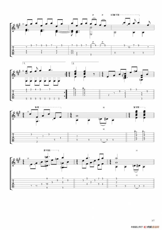 古典吉他：The Beatles：Here Comes The Sun