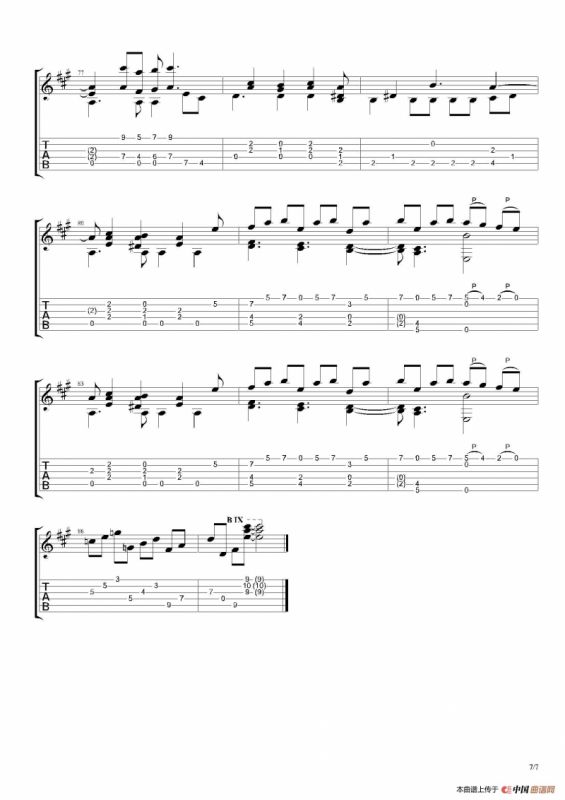 古典吉他：The Beatles：Here Comes The Sun