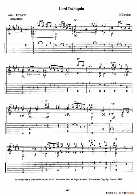 古典吉他：From the Dance（Lord Inchiquin）