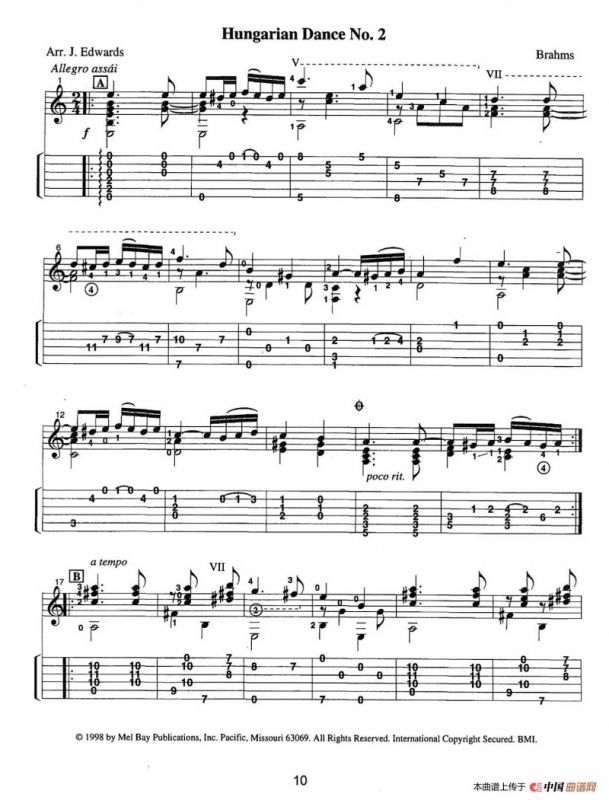 古典吉他：From the Dance（Hungarian Dance No.2）