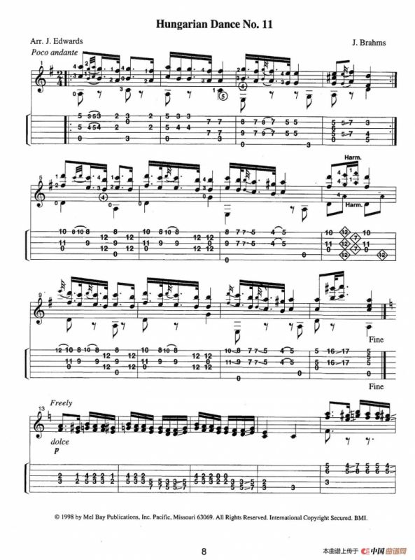 古典吉他：From the Dance（Hungarian Dance No.11）