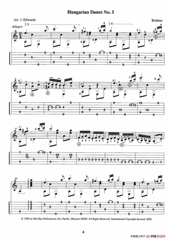 古典吉他：From the Dance（Hungarian Dance No.5）