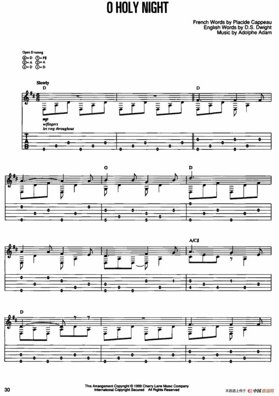 20首经典圣诞颂歌吉他乐谱（20）