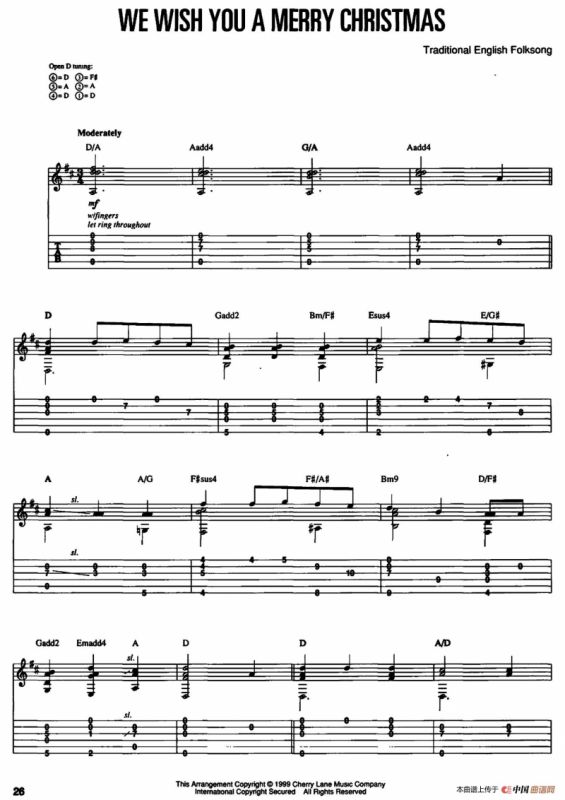 20首经典圣诞颂歌吉他乐谱（18）