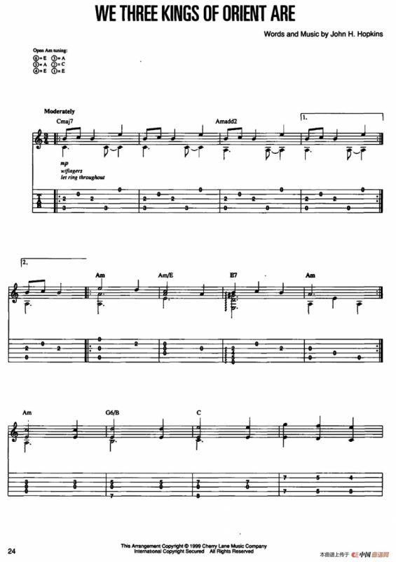 20首经典圣诞颂歌吉他乐谱（17）