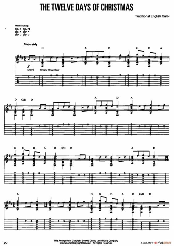 20首经典圣诞颂歌吉他乐谱（16）