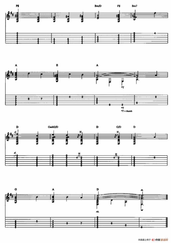 20首经典圣诞颂歌吉他乐谱（8）