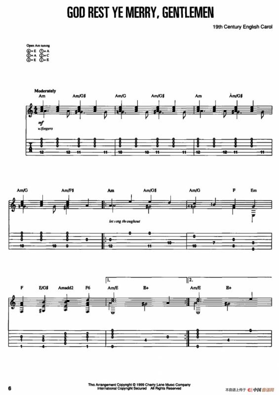 20首经典圣诞颂歌吉他乐谱（5）