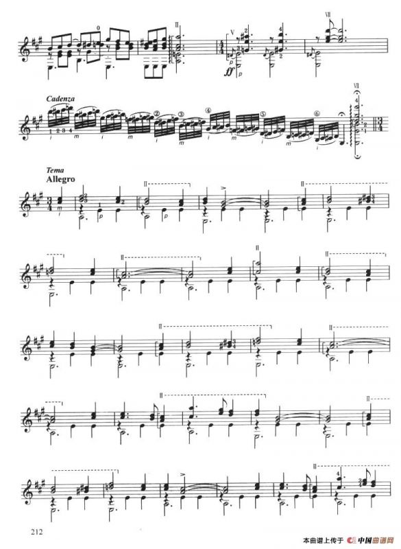 古典吉他考级十级外国乐曲A组（3、威尼斯狂欢节主题与变奏）