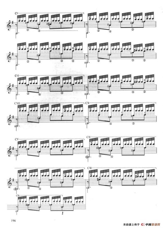 古典吉他考级十级外国乐曲A组（1、梦中的森林）