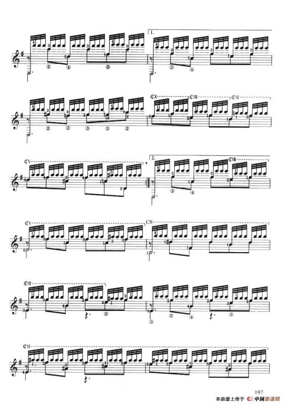 古典吉他考级十级外国乐曲A组（1、梦中的森林）