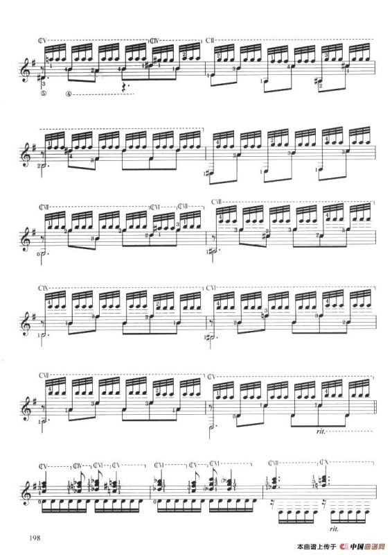 古典吉他考级十级外国乐曲A组（1、梦中的森林）