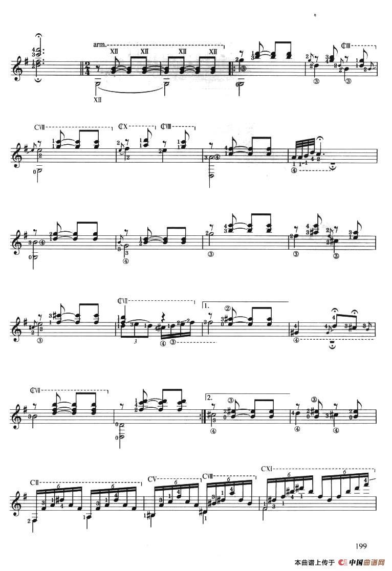 古典吉他考级十级外国乐曲A组（1、梦中的森林）