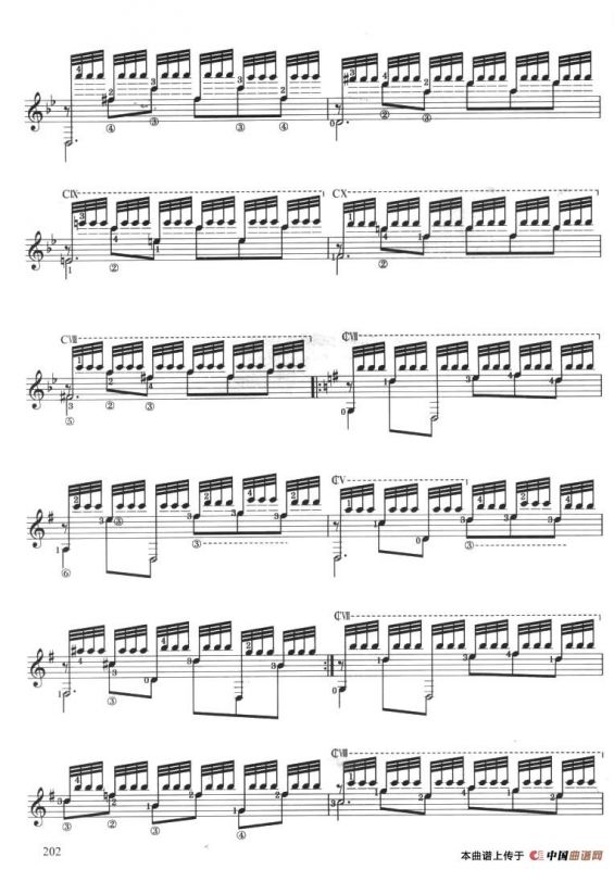 古典吉他考级十级外国乐曲A组（1、梦中的森林）