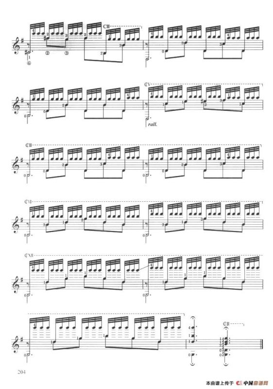 古典吉他考级十级外国乐曲A组（1、梦中的森林）