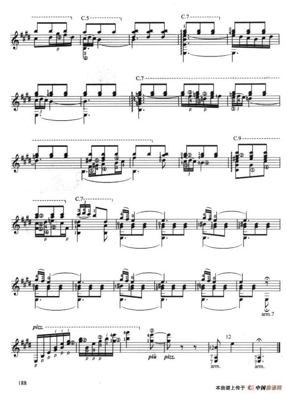 古典吉他考级九级外国乐曲B组（2、格拉纳达）