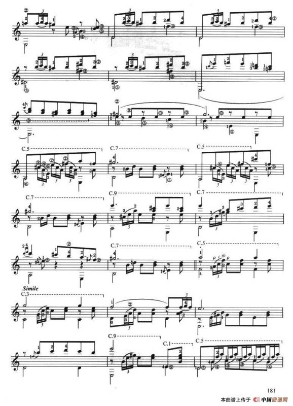 古典吉他考级九级外国乐曲B组（1、西班牙小夜曲）