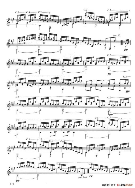 古典吉他考级九级外国乐曲A组（2、小歌曲）