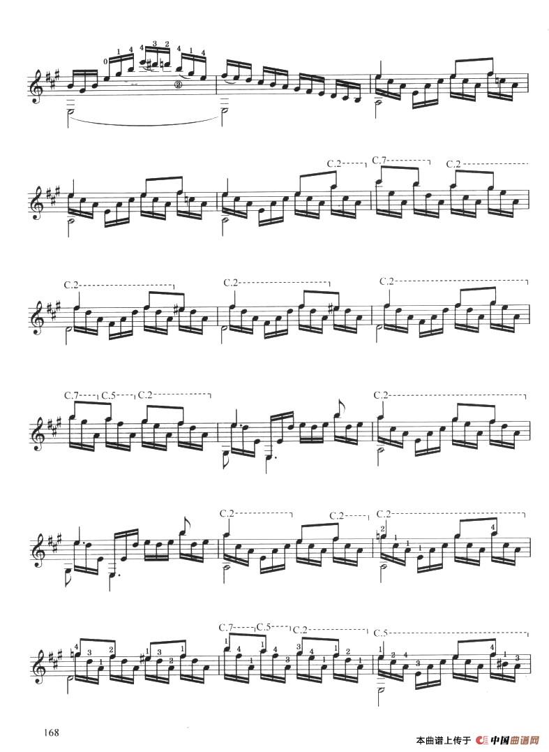 古典吉他考级九级练习曲（华丽练习曲）