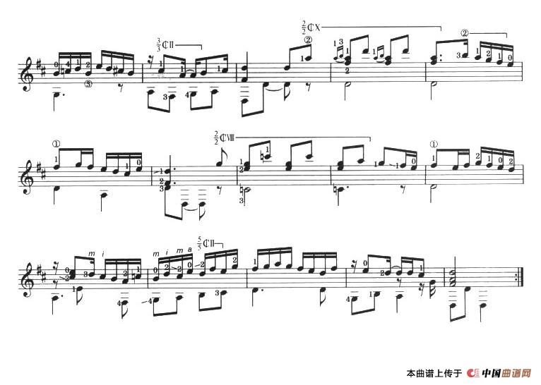 古典吉他考级八级外国乐曲A组（2、贵妇人）