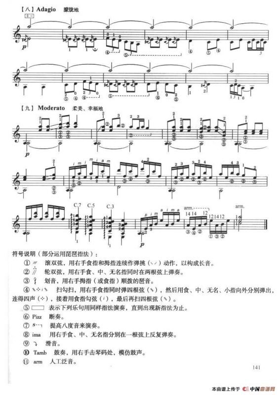 古典吉他考级八级中国乐曲（彝族舞曲）