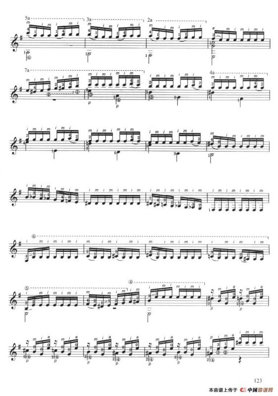 古典吉他考级七级外国乐曲C组（2、蜂鸟）