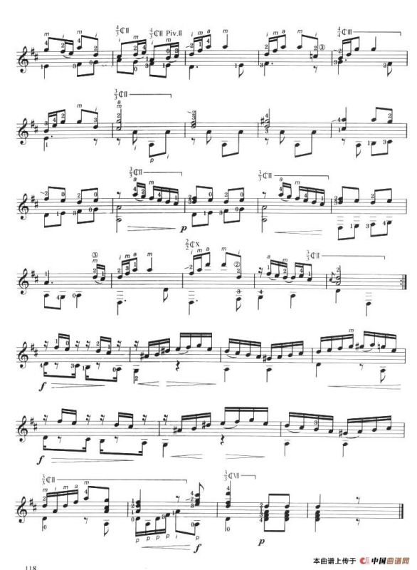 古典吉他考级七级外国乐曲B组（4、英格兰舞曲）