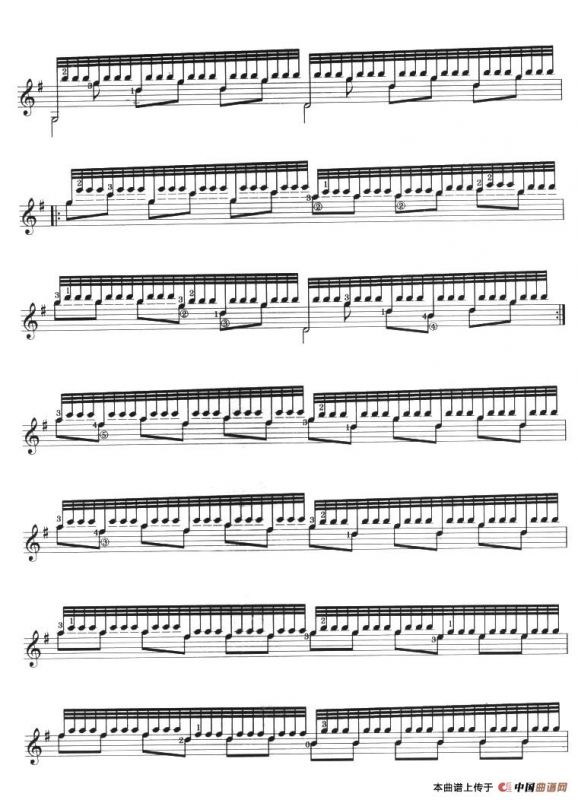 古典吉他考级六级外国乐曲A组（4首）