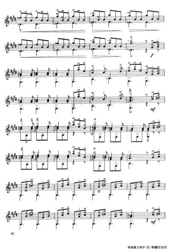 古典吉他考级四级外国乐曲B组（4首）