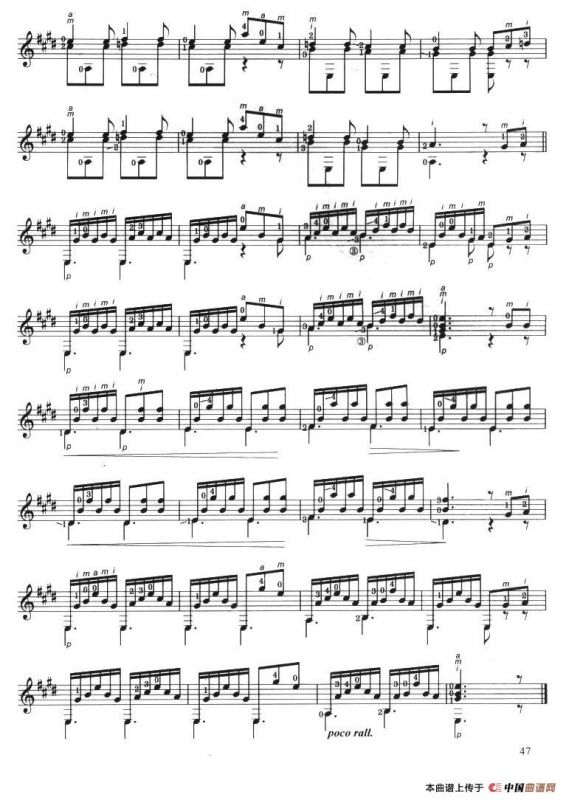 古典吉他考级四级外国乐曲B组（4首）