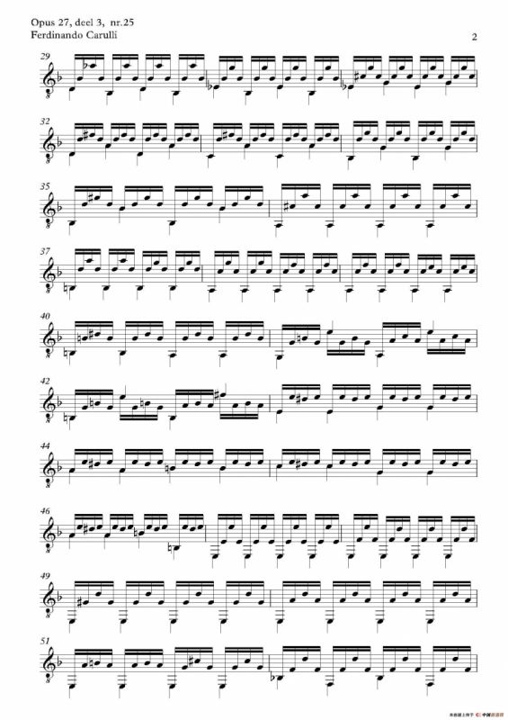 Metodo Completo Op.27-3（古典吉他二重奏练习·25）