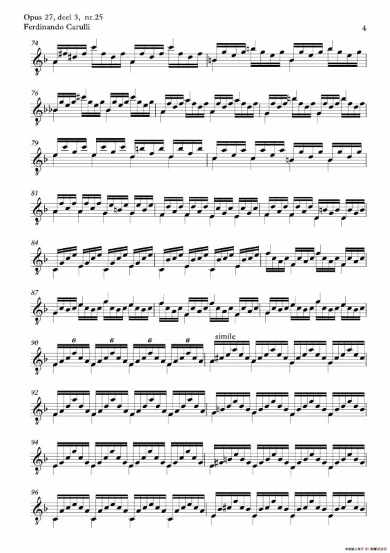 Metodo Completo Op.27-3（古典吉他二重奏练习·25）