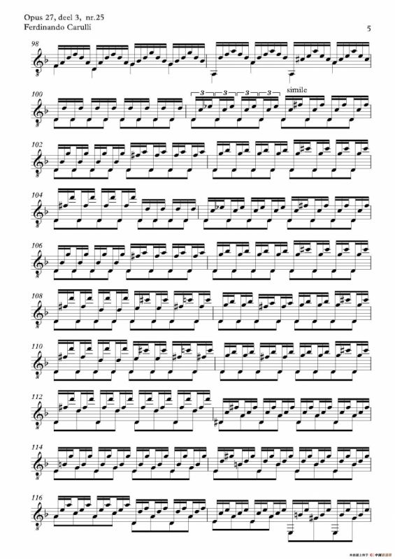 Metodo Completo Op.27-3（古典吉他二重奏练习·25）